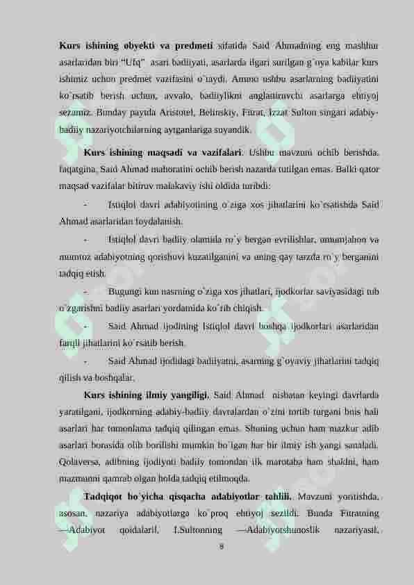 Said Ahmadning “Ufq” trilogiyasida davr va shaxs talqini 8