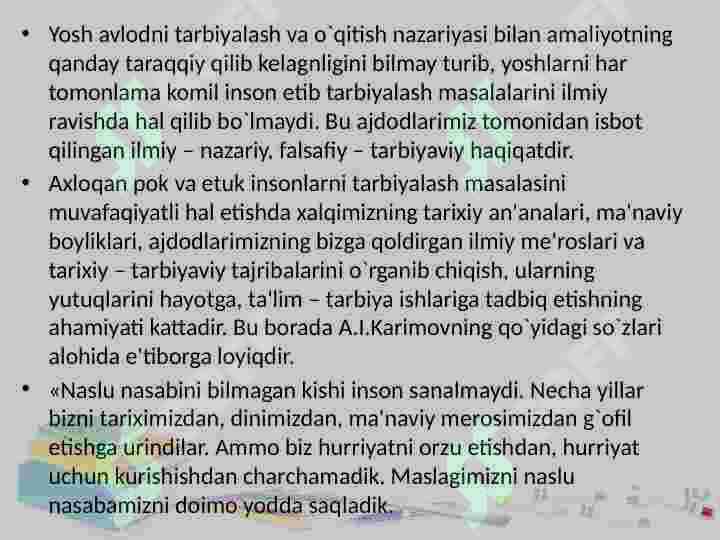 Pedagogika tarixi fani haqida. Eng qadimgi yozma manbalarda ta’lim-tarbiya masalalari 4