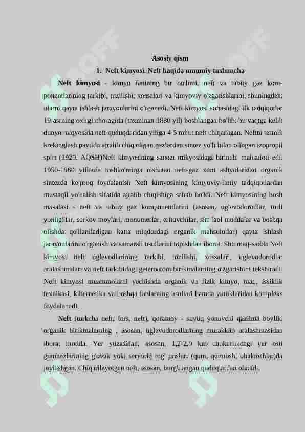 Neft. Neft kimyosi 6