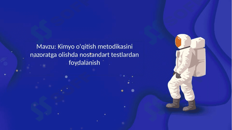 Kimyo o'qitish metodikasini nazoratga olishda nostandart testlardan foydalanish 1