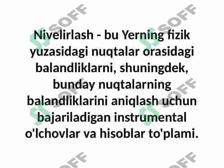 Nivelirlash 3