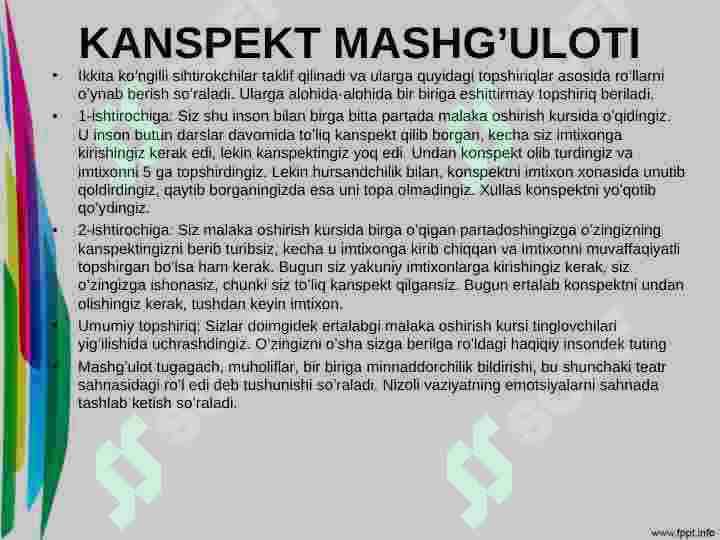 Nizolarni boshqarish KONFLIKT MENEJMENT 7