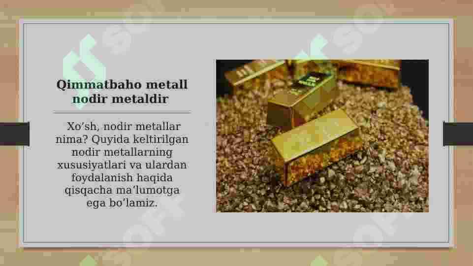 Nodir metallar, qimmatbaho metallar,Molibden, volfram, indiy, reniy, palladiy, platina, galliy, talliy 2