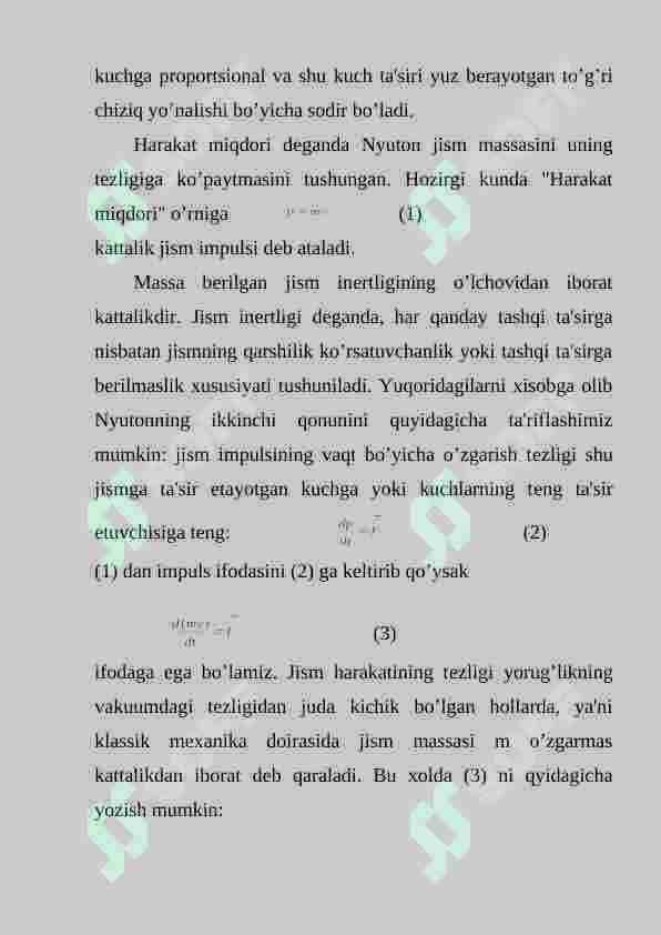 Nyuton qonunlari 3