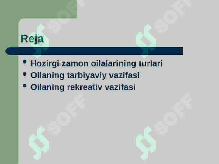 OILAVIY MUAMMOLAR 2