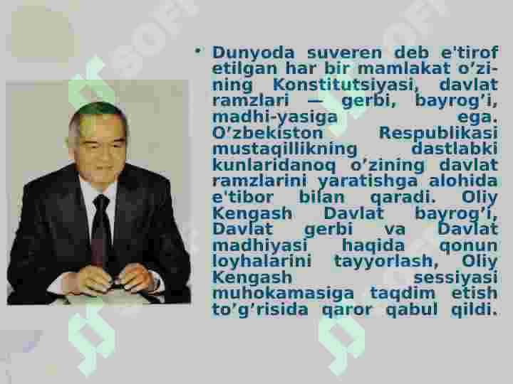 O’zbekiston Respublikasi Konstitutsiyasi qabul qilinishi va uning tarixiy ahamiyati 4