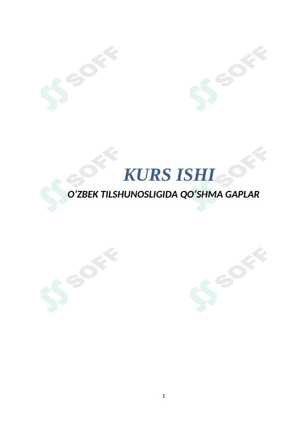 O'zbek tilshunosligida qo'shma gaplar 1