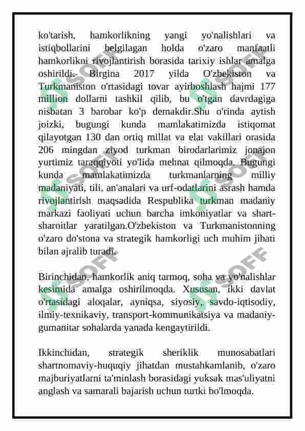 O’zbekiston va Turkmaniston o’rtasidagi aloqalar 3