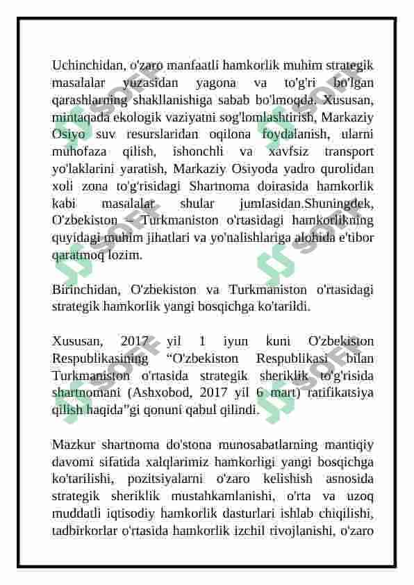 O’zbekiston va Turkmaniston o’rtasidagi aloqalar 4