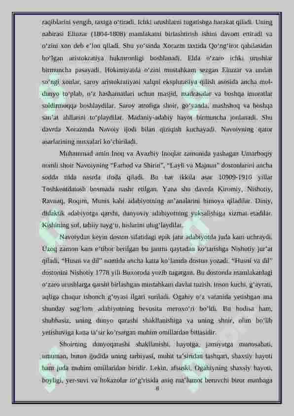 Ogahiy hayoti va ijodini o‘rganishda mustaqil ta’limdan foydalanish 8