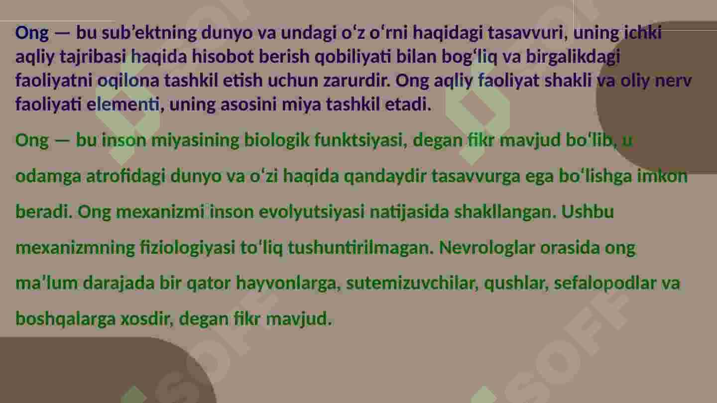 Ong haqida tushuncha 2