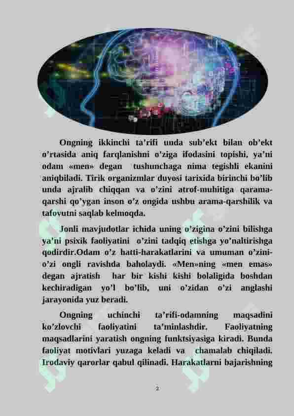 Ong tushunchasi. Ong shakllari 2