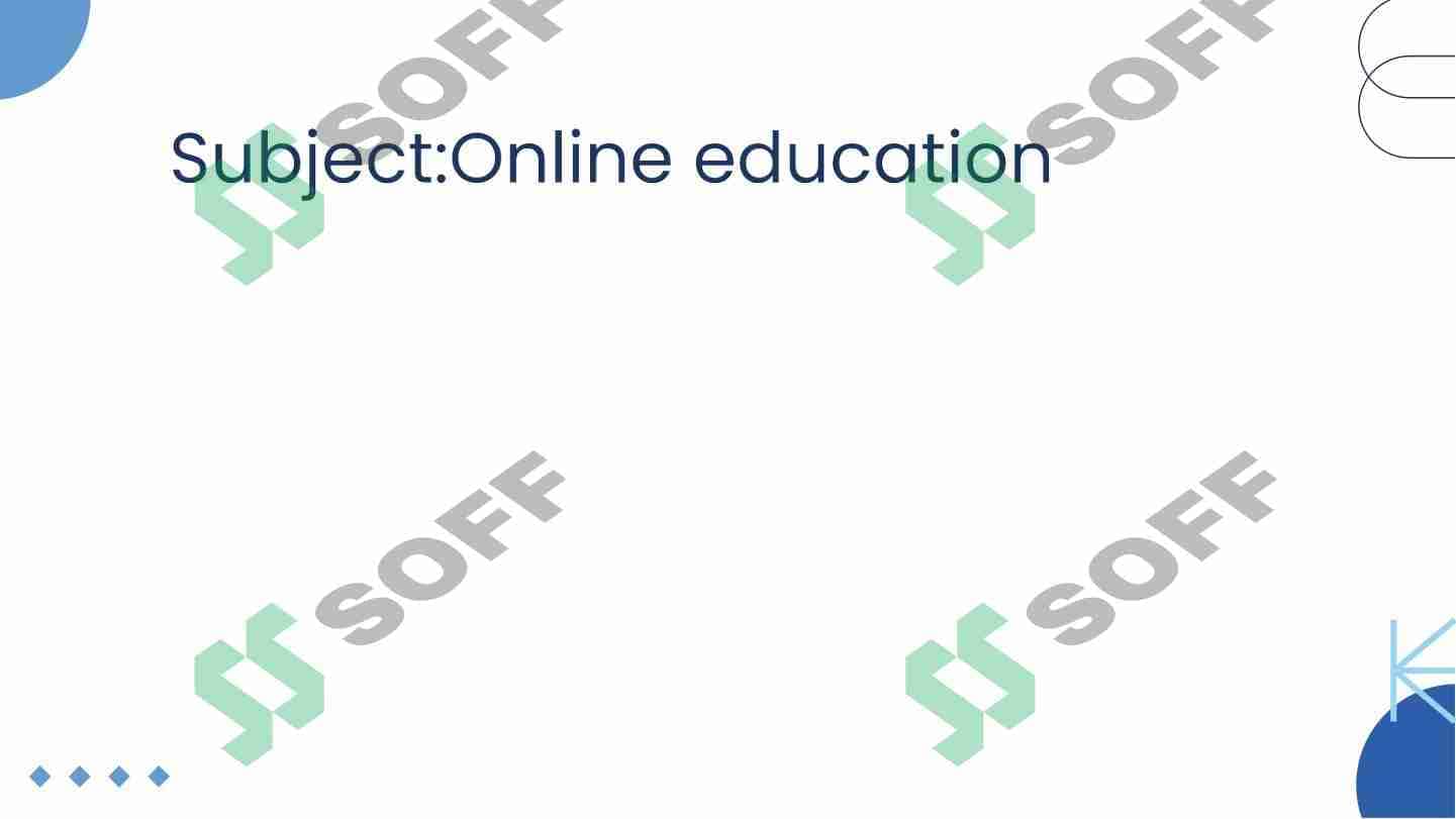 Online education