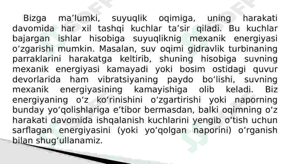 Oqimlarning umumiy xarakteristikasi 2
