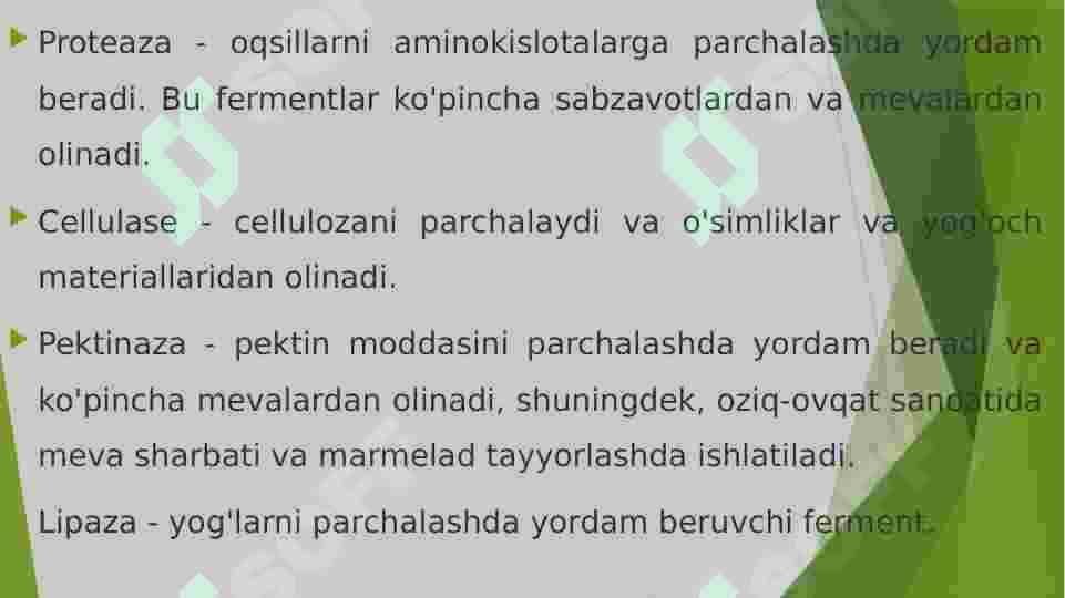 O'simlik fermentlari 4