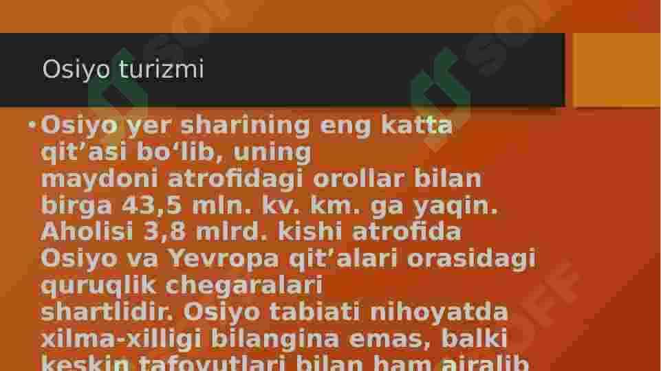 Osiyo turizmi 2
