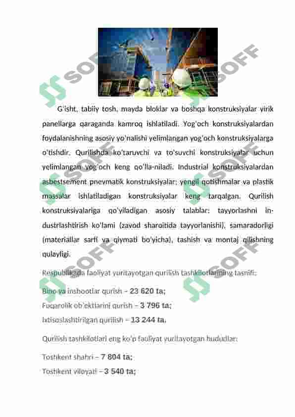 Qurilish firmalari bilan tanishuv amaliyot hisoboti 6