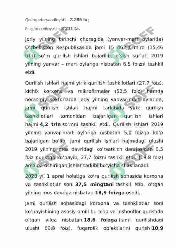 Qurilish firmalari bilan tanishuv amaliyot hisoboti 7
