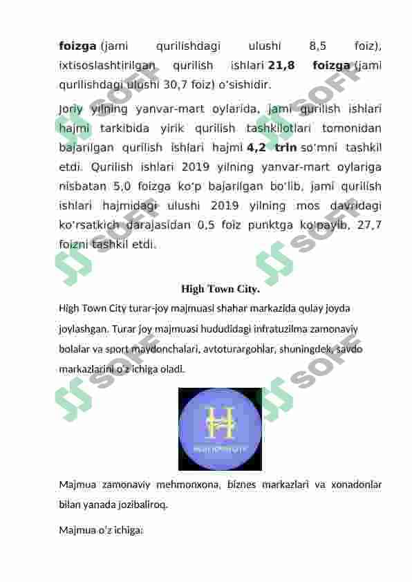 Qurilish firmalari bilan tanishuv amaliyot hisoboti 8