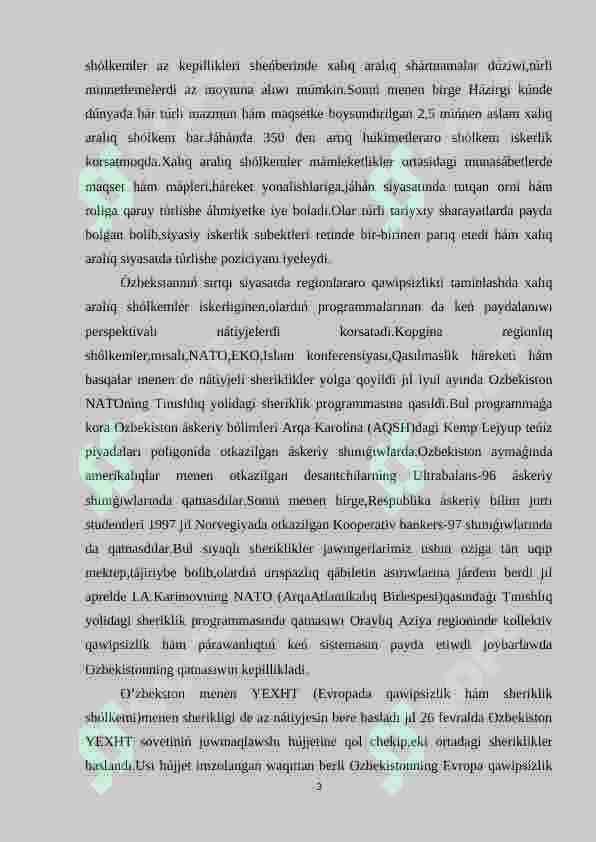 Ózbekstannıń xalıq aralıq reytinglerdegi kórsetkishlerin kóteriwdiń tariyxıy hám siyasiy áhmiyeti 3