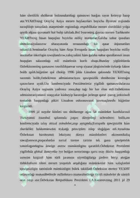 Ózbekstannıń xalıq aralıq reytinglerdegi kórsetkishlerin kóteriwdiń tariyxıy hám siyasiy áhmiyeti 4