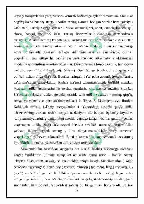 O'zbek tilida tarixiy so'zlar 3