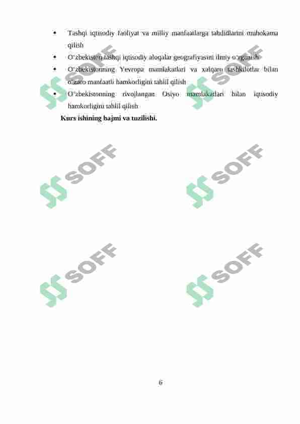 O‘ZBEKISTONNING DUNYONING RIVOJLANGAN DAVLATLARI BILAN IQTISODIY HAMKORLIGI. 6