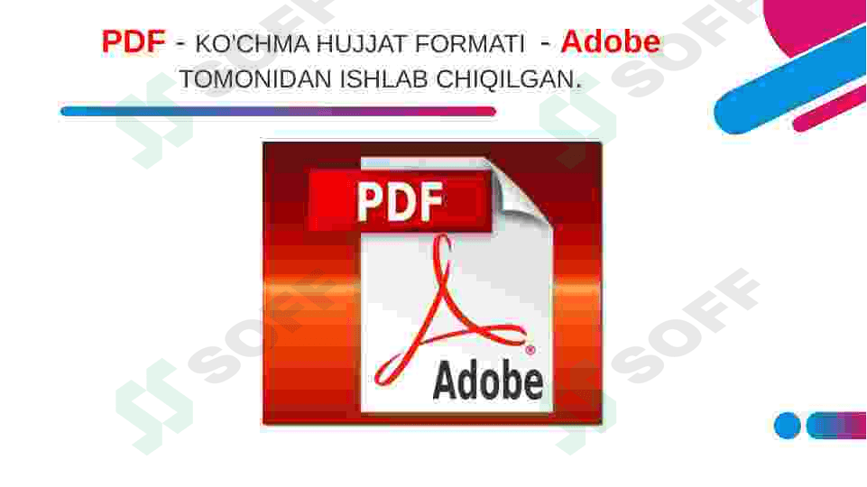 PDf va Multimediya formatlari 3