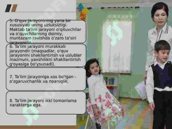 Pedagogika nazariyasi o’qitish jarayonlarini vazifalari va bosqichlari 3