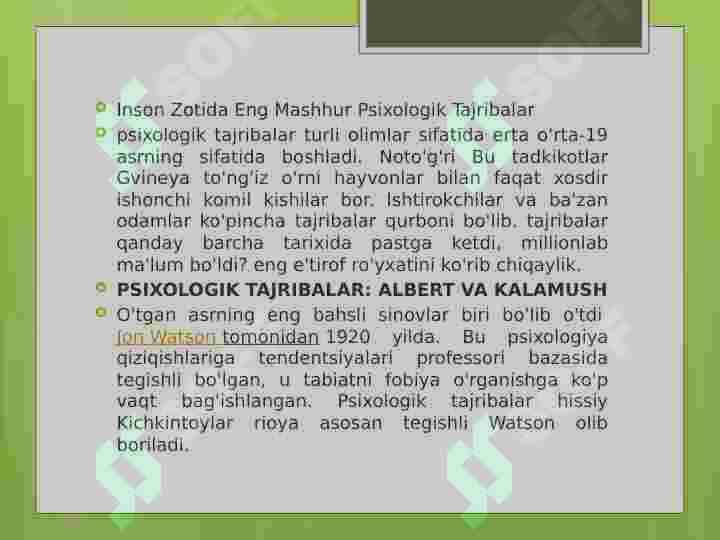 PSIXO INSON TAJRIBASI 3