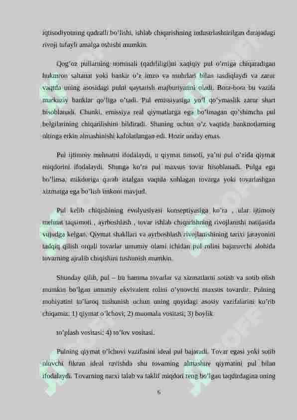 PUL-KREDIT SIYOSATI 6