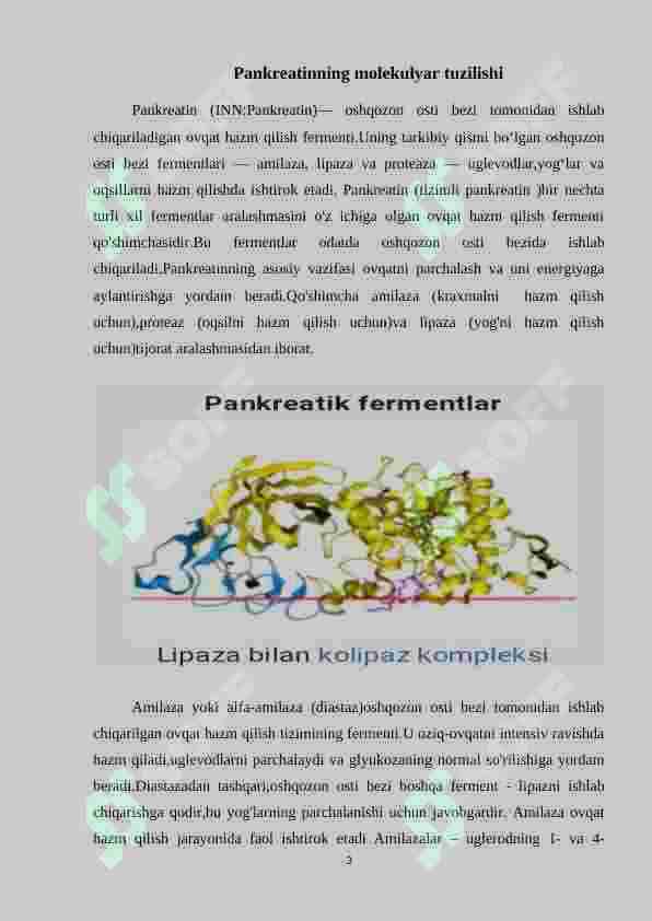 Pankreatin fermentining oziq-ovqat sanoatida qo’llanilishi 3