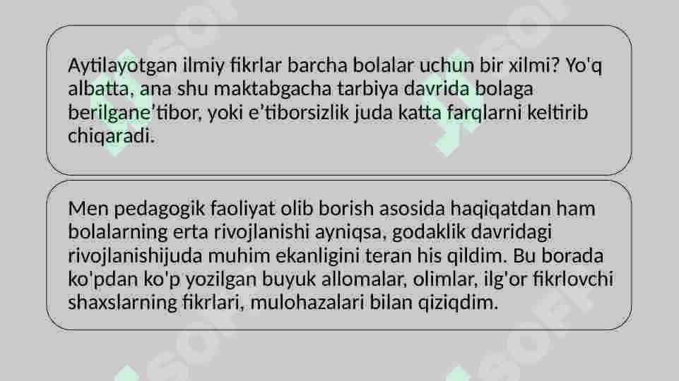 Bolada o’ylashining xususiyatlari 4
