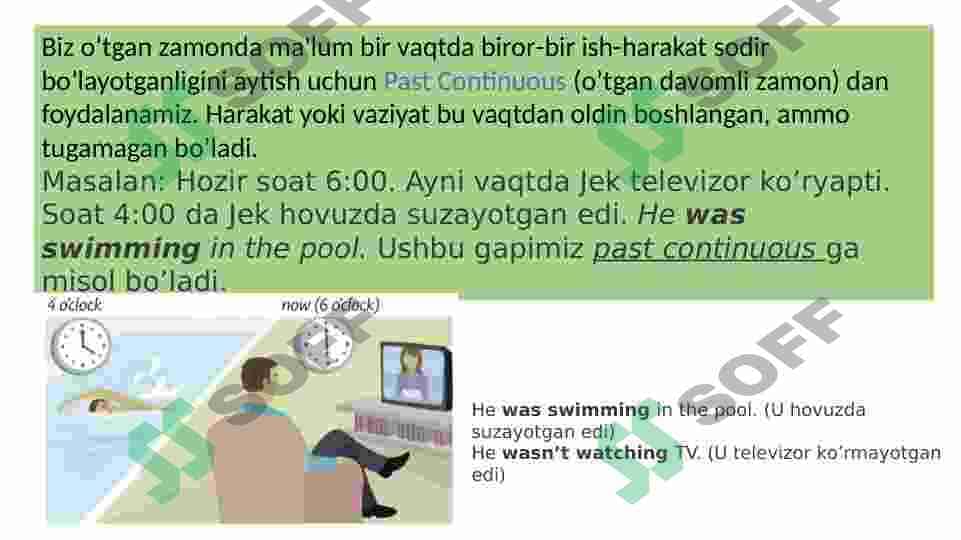 Past continuous tense 2