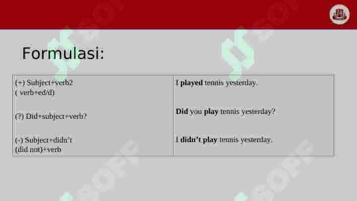 Past Simple 4