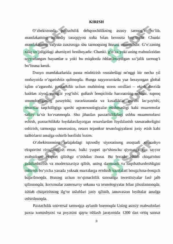 Paxtachilik fermer xo’jaliklari iqtisodiy barqarorligini oshirish yo’llari 3