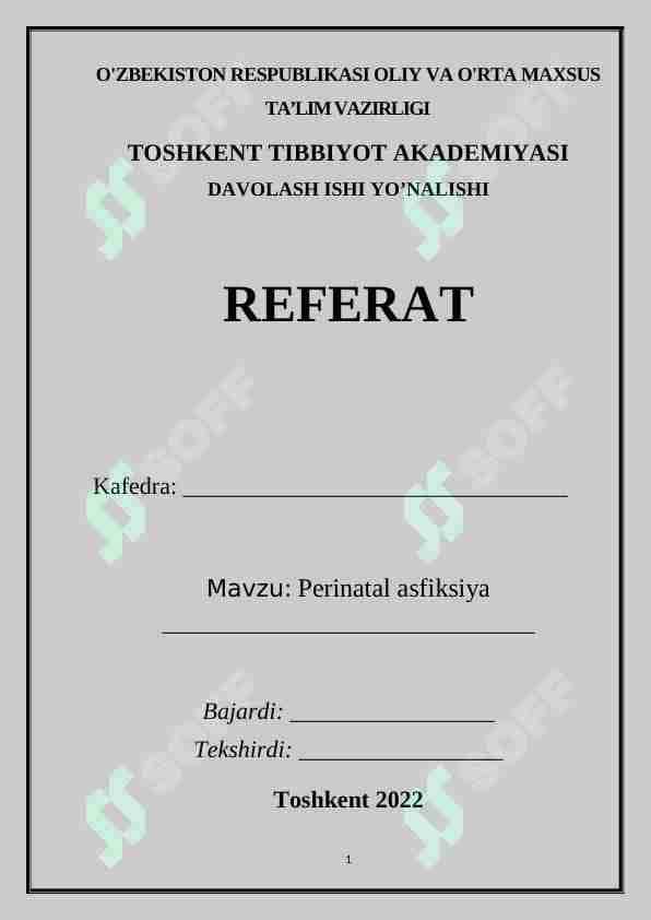 Perinatal asfiksiya