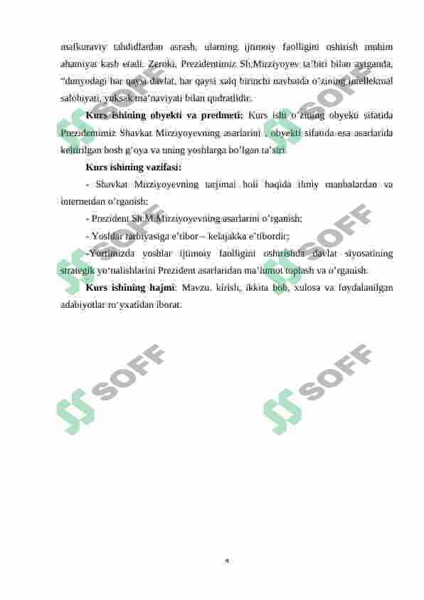 Prezident Sh.M.Mirziyoyev asarlarining ta’limiy-tarbiyaviy ahamiyati 4