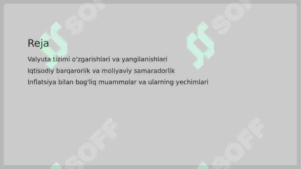 Pul islohatlar 2