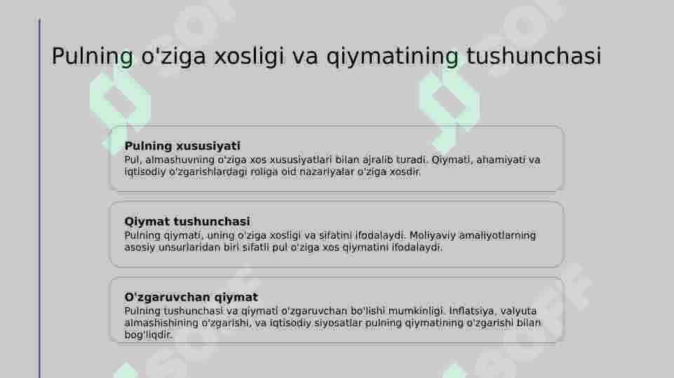 Pul nazariyalari 3