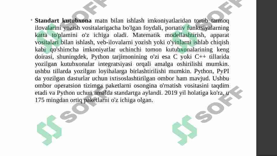 Python dasturlash tili 5