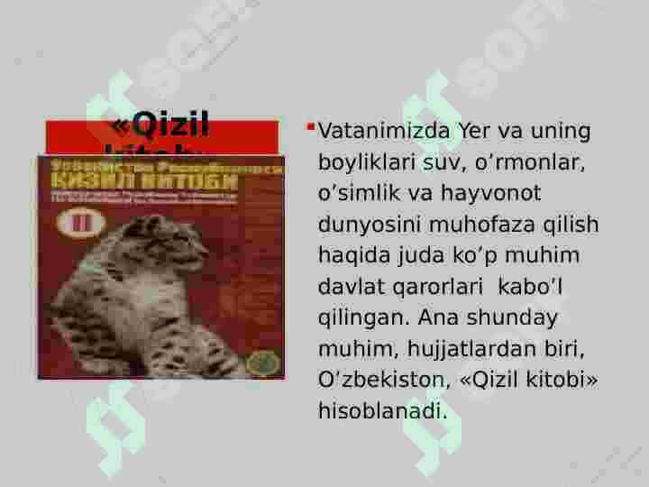 O’zbekiston “Qizil kitob”iga kiritilgan hayvonlar 3