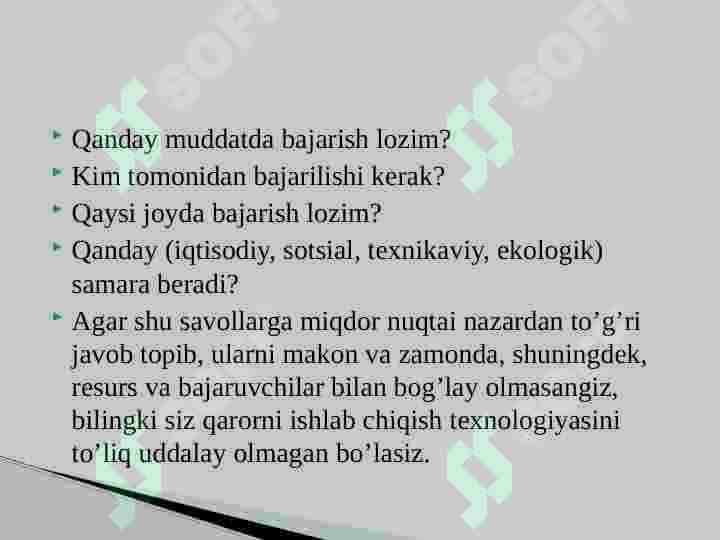 Qaror qabul qilish 3