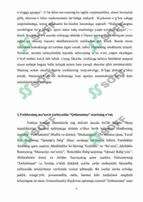 Kaykovusning "Qobusnoma" asarida tarbiyaviy ahamyati 3