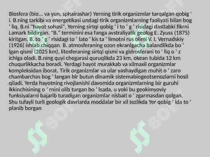 Oʻsimliklarning biosferadagi va inson hayotidagi ahamiyati 2