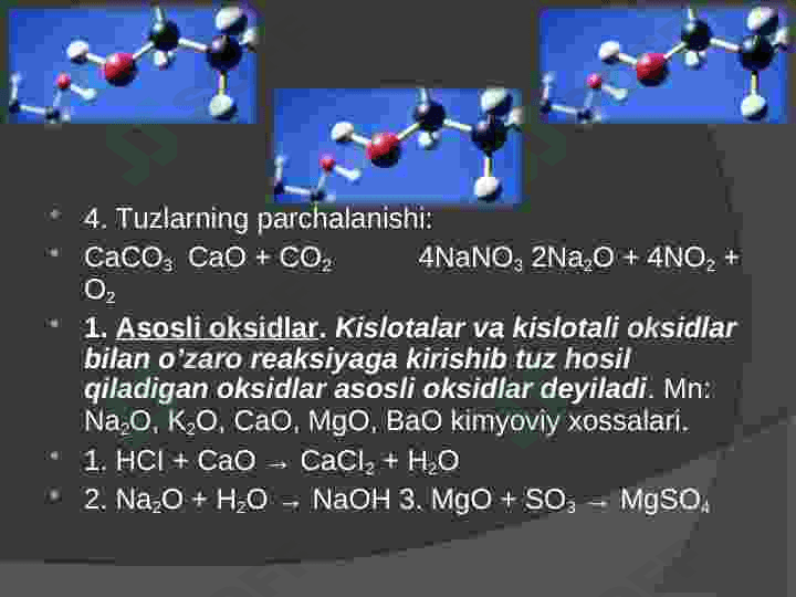 Anorganik birikmalarning eng muhim sinflarini o'qitish metodikasi 5