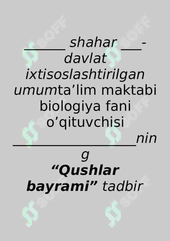 Qushlar bayrami
