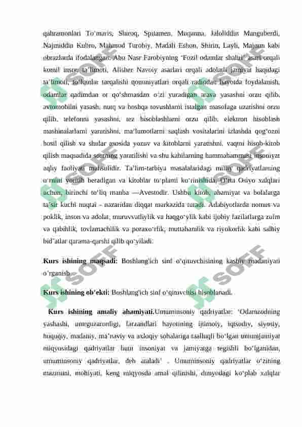 Milliy axloqiy tarbiyani amalga oshirishda milliy qadriyatlarning o’rni 3