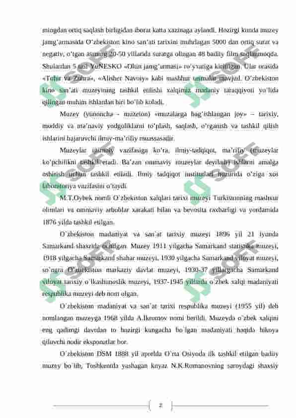 YOSHLARNI MA’NAVIY TARBIYALASHDA MADANIY-MA’RIFIY MUASSASALARNING O’RNI VA ROLI 8