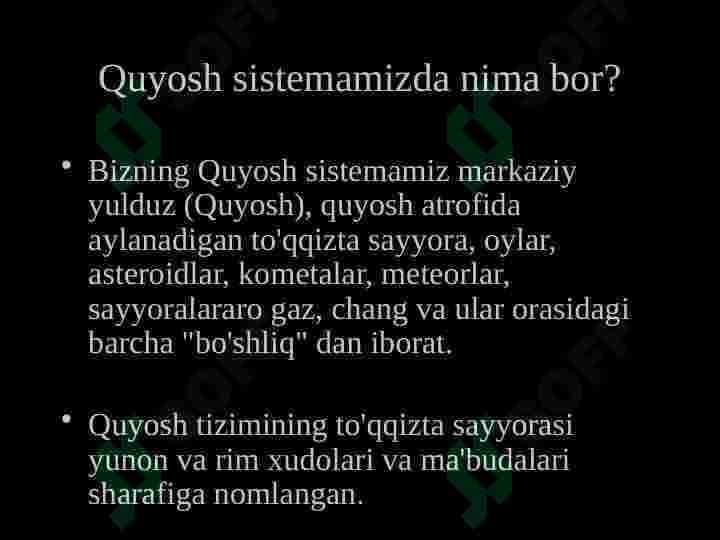 Quyosh sistemasi 2